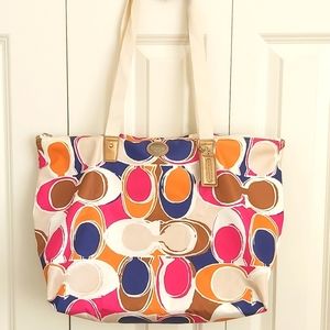 Coach large zip weekender tote